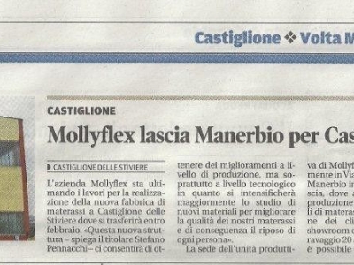 L'azienda Mollyflex si trasferisce a Castiglione Delle Stiviere